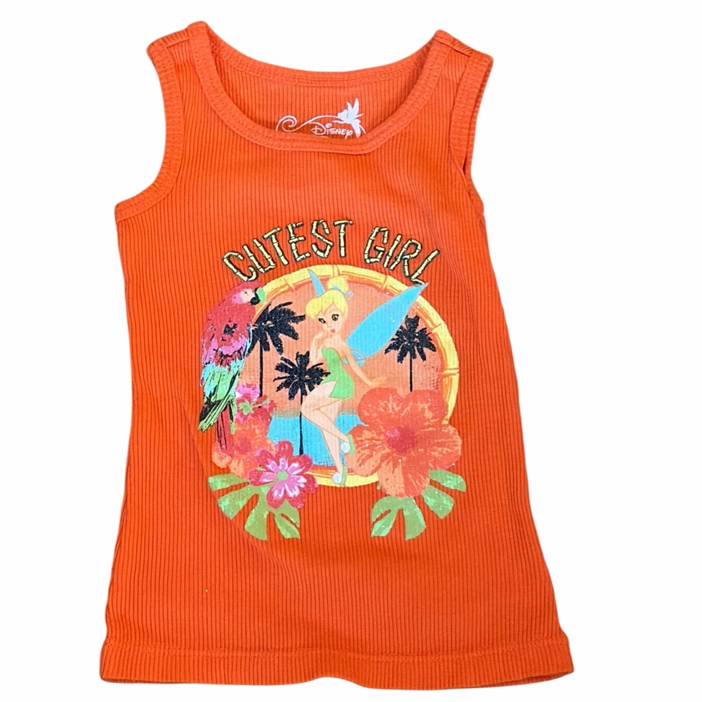 Disney Fairies Tinker Bell Cutest Girl Tank Top Orange 6–9 Months